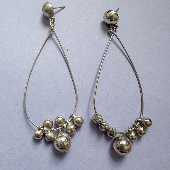 Silver‎ vintage dangle earrings super - Picture 1 of 1